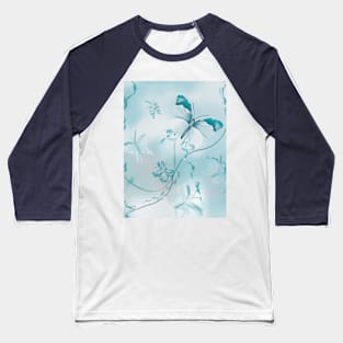 Butterflies and flowers digital art Baseball T-Shirt